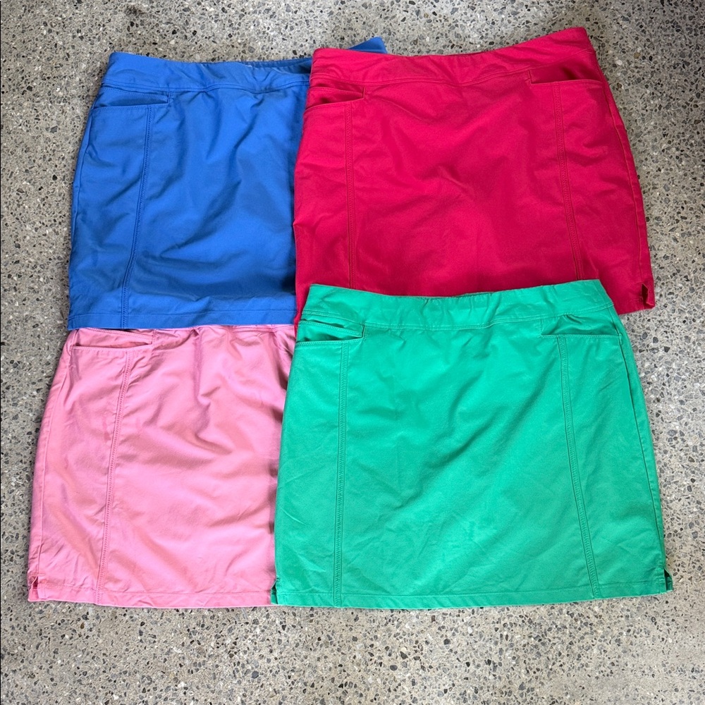 adidas women’s golf skirt set -Blue, Red, Pink and Green